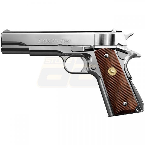 Marui M1911 Government 70 Nickel Finish Gas Blow Back Pistol