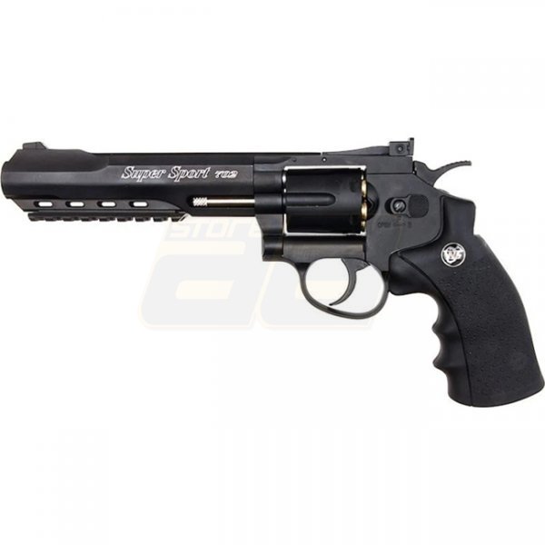 WinGun Revolver Co2 702 6 Inch Black Grip 6mm Version - Black