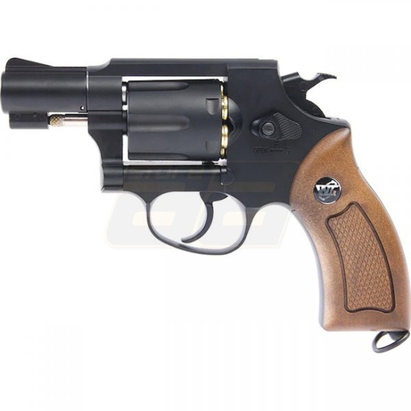 WinGun Revolver Co2 733 2 Inch Brown Grip 6mm Version - Black