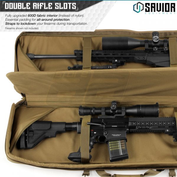 Savior Equipment Urban Warfare Double Rifle Bag 42 Inch - Dark Earth