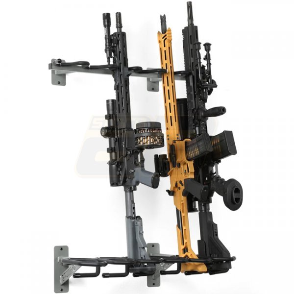 Savior Equipment Rifle Wall Rack 6 Slots - Grey