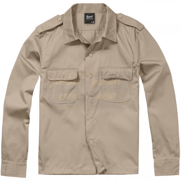 Brandit US Shirt Longsleeve - Beige - 7XL