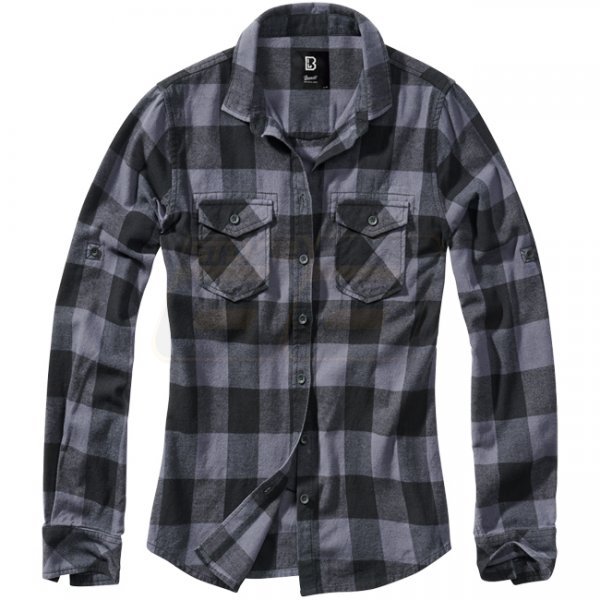 Brandit Amy Flanell Shirt Girls - Black / Grey - L