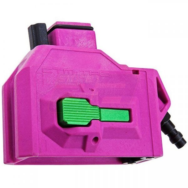 CTM Marui / WE / KJ Hi-Capa GBB HPA M4 Magazine Adapter - Violet x Green Button