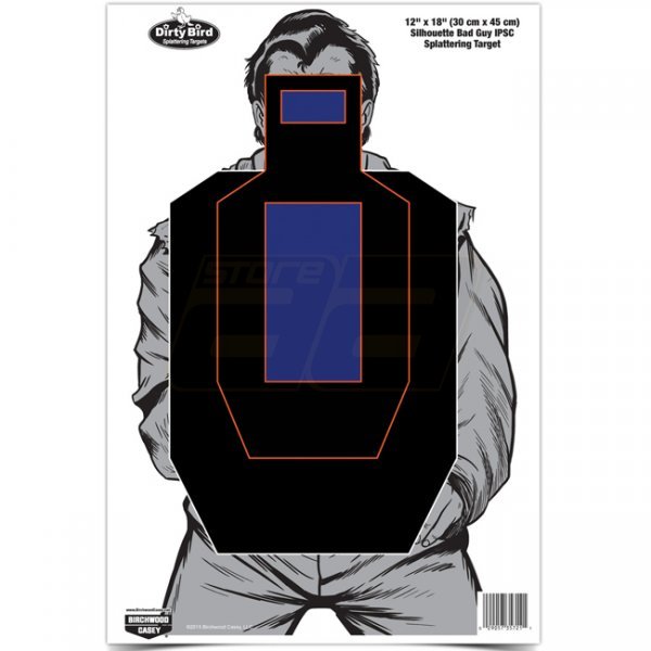 Birchwood Casey Dirty Bird 12 x 18 Bad Guy IPSC Target 8 Pack