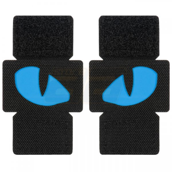 M-Tac Blue Tiger Eyes Laser Cut Patch - Black