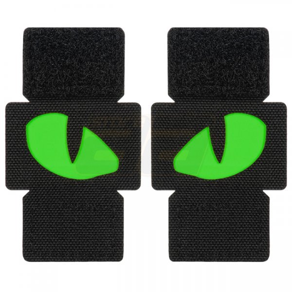 M-Tac Green Tiger Eyes Laser Cut Patch - Black