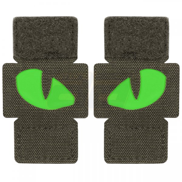 M-Tac Green Tiger Eyes Laser Cut Patch - Ranger Green