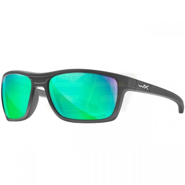 Wiley X WX Kingpin Captivate Polarized Green Mirror - Grey