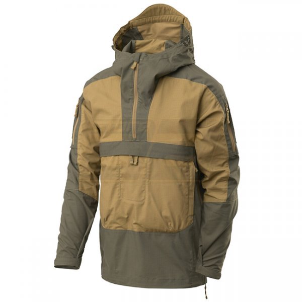 Helikon-Tex Tracer Anorak Jacket - Polycotton Stretch Ripstop - Coyote / Taiga Green - 2XL