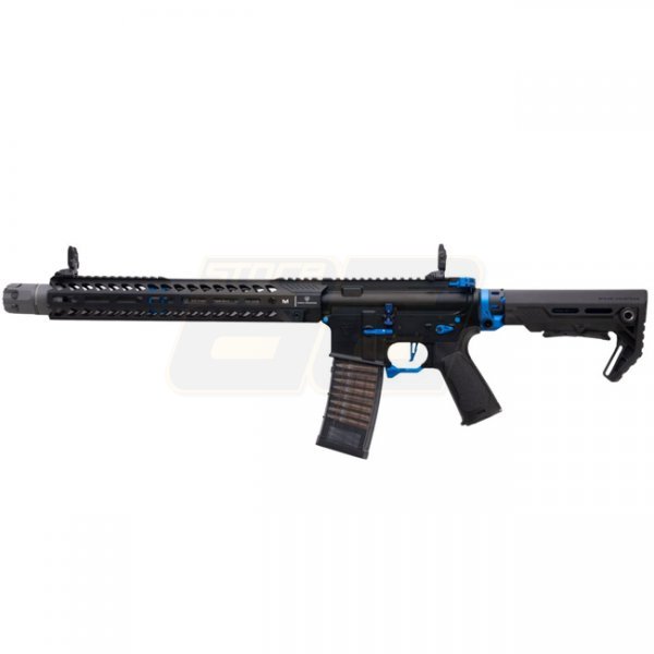 Cyma Strike Industries AR Strike Raider Carbine Gas Blow Back Rifle 13.5 Inch - Black / Blue