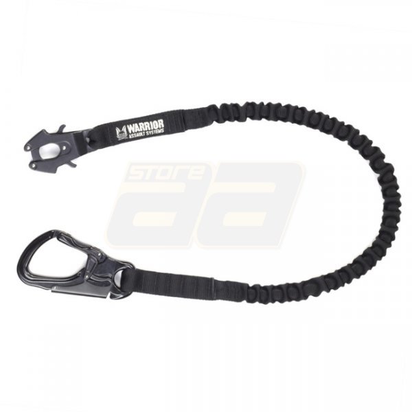 Warrior Personal Retention Lanyard FROG Clip & TANGO Carabiner - Black