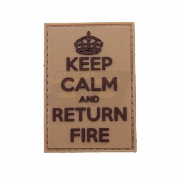 Pitchfork Keep Calm Return Fire Patch - Tan