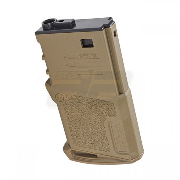 Ares Amoeba M4 120 BBs Short Magazines - Dark Earth