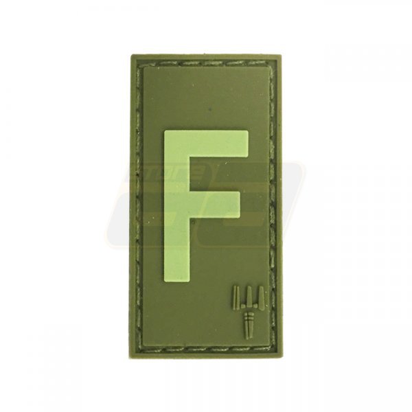 Pitchfork Letter F Patch - Olive