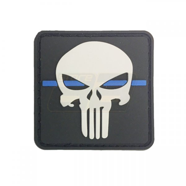 Pitchfork Thin Blue Line Punisher Patch - Black