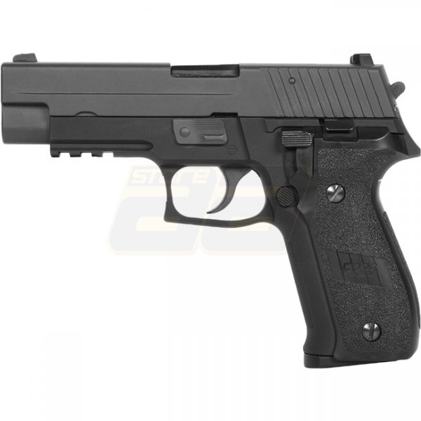 WE P226 MK25 Railed Gas Blow Back Pistol - Black