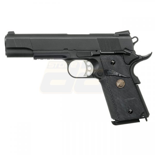 WE M1911 MEU Railed Gas Blow Back Pistol - Black