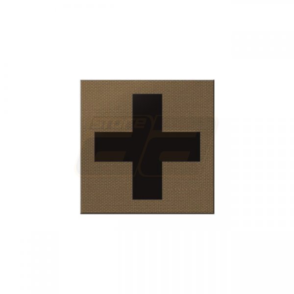 Pitchfork Medic Cross IR Square Print Patch - Coyote