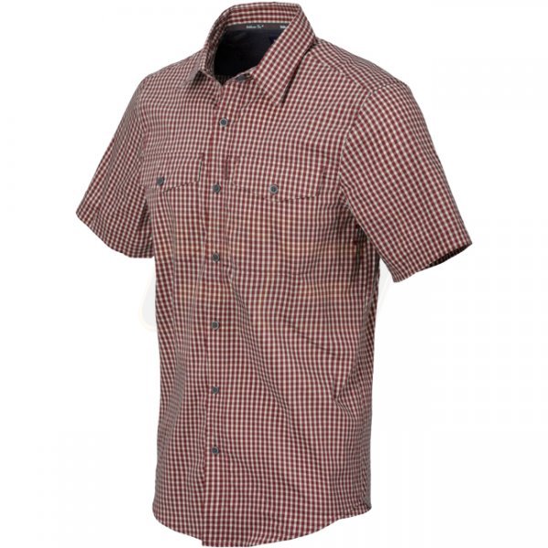 Helikon-Tex Covert Concealed Carry Short Sleeve Shirt - Dirt Red Checkered - XS