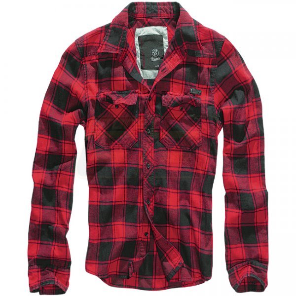 Brandit Checkshirt - Red / Black - L