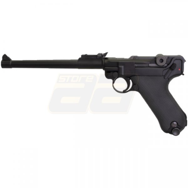 WE P08 8 Inch Gas Blow Back Pistol - Black