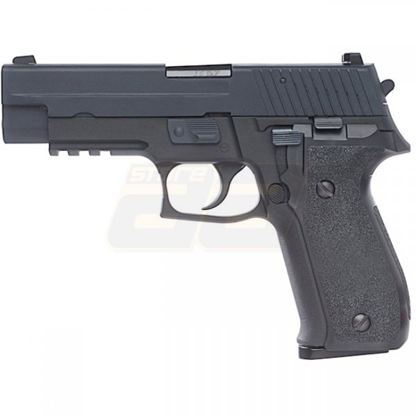 WE P226 Railed Gas Blow Back Pistol - Black