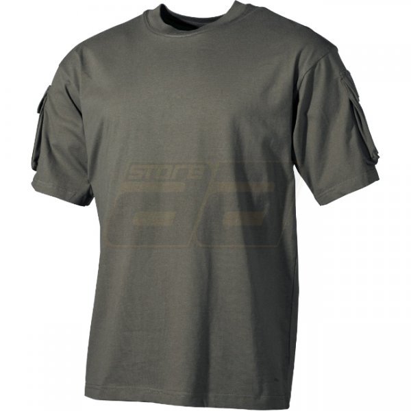 MFH Tactical T-Shirt Sleeve Pockets - Olive - XL