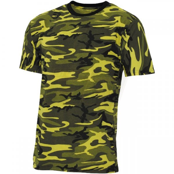 MFH Streetstyle T-Shirt - Urban Yellow Camo - S