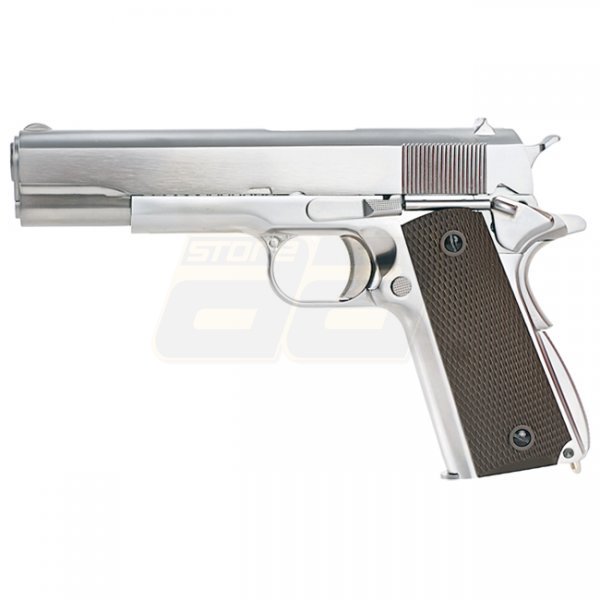 WE M1911A1 Gas Blow Back Pistol - Silver