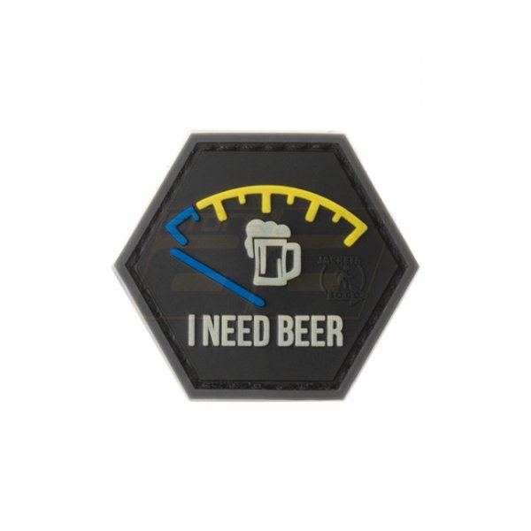 JTG I need Beer Rubber Patch - Blue