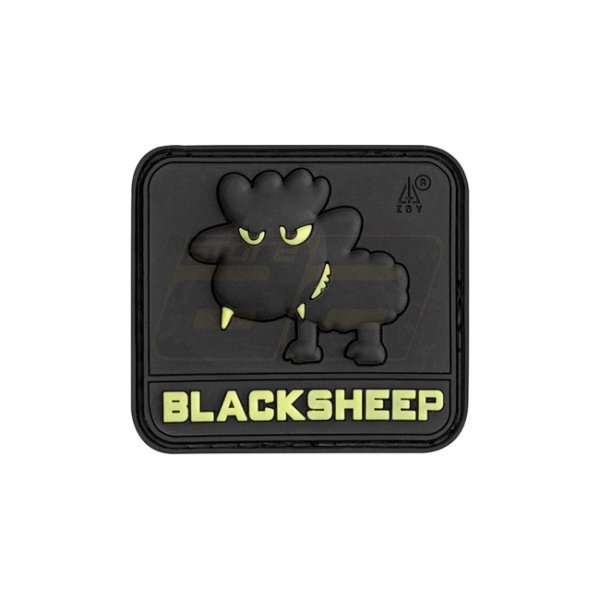 JTG Little Black Sheep Rubber Patch - Glow in the Dark