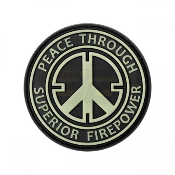 JTG Peace Rubber Patch - Glow in the Dark