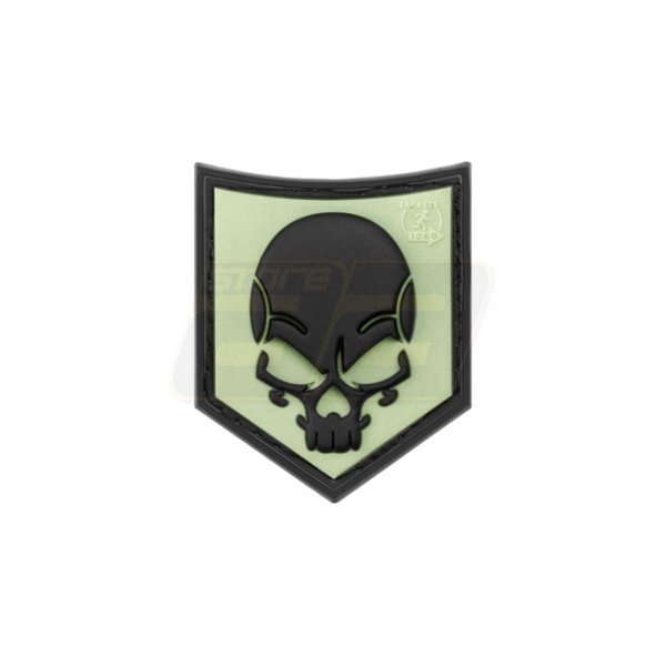 JTG SOF Skull Rubber Patch - Glow Back