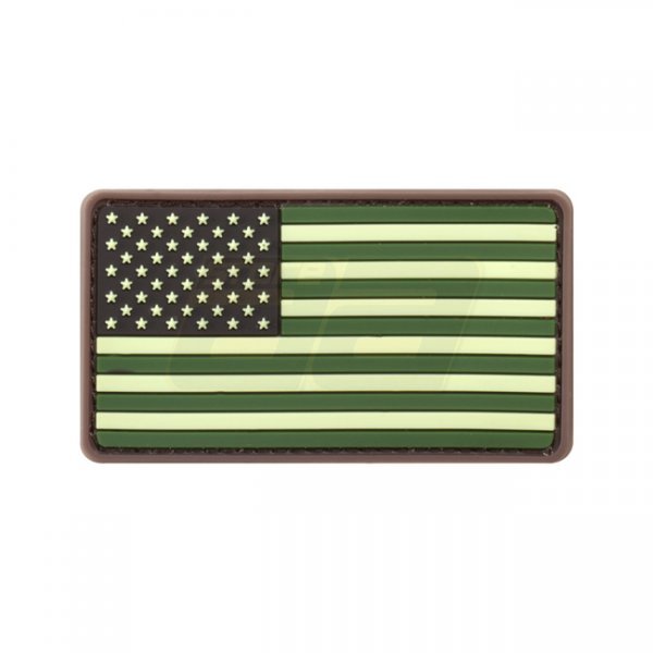 JTG US Flag Rubber Patch - Forest