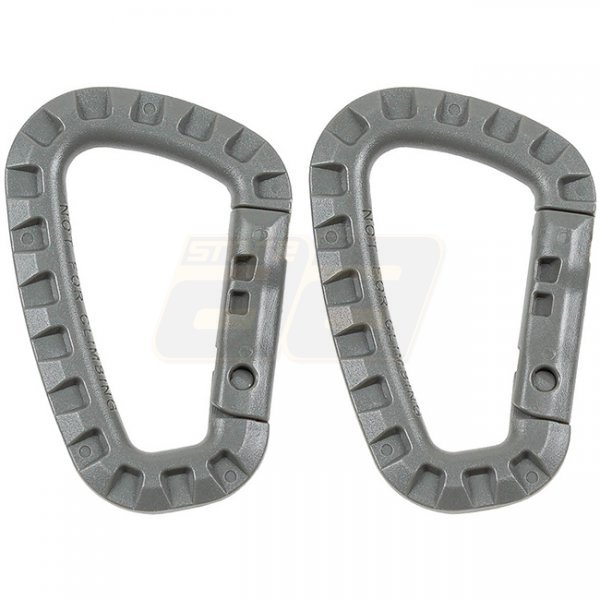 MFH Carabiner Plastic 85 mm 2 pcs - Foliage Green