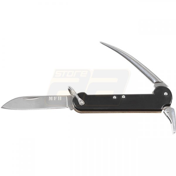 MFH BW Navy Pocket Knife Marlinspike - Black