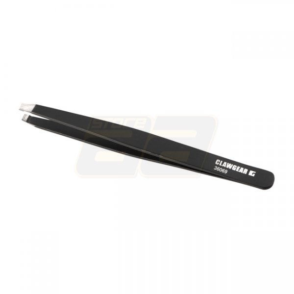 Clawgear Flat Tip Tweezers 11.5cm - Black