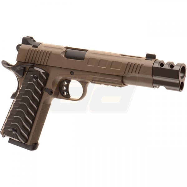 KJ Works KP-16 Gas Blow Back Pistol - Tan