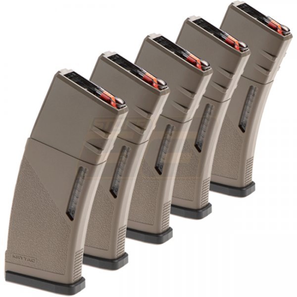 Krytac M4 150rds Magazine 5-Pack - Dark Earth