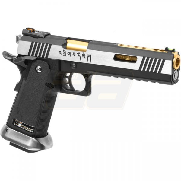 WE Hi-Capa 6 Force A Gold Barrel Gas Blow Back Pistol - Dual Tone