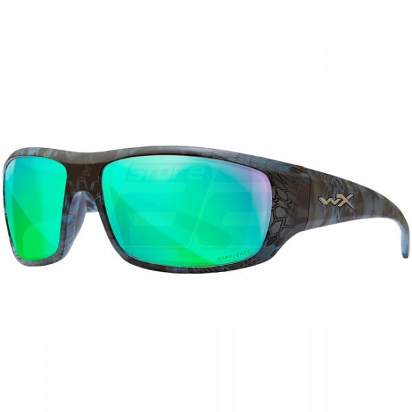 Wiley X Omega Captivate Polarized Green Mirror - Kryptek Neptune