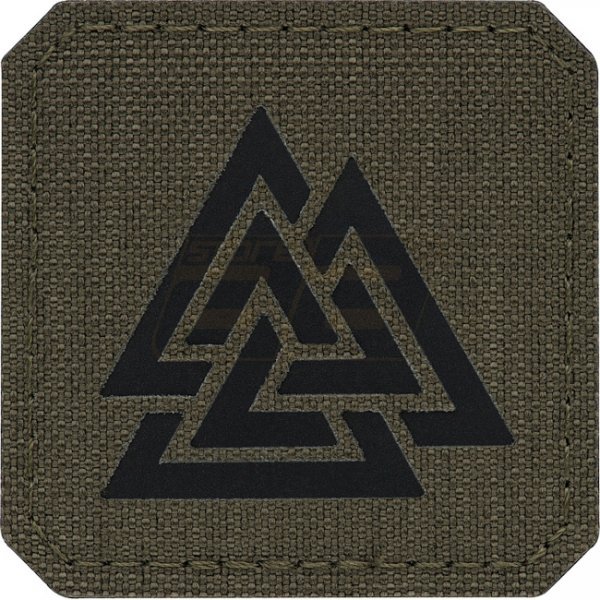 M-Tac Valknut Laser Cut Square Patch - Ranger Green / Black