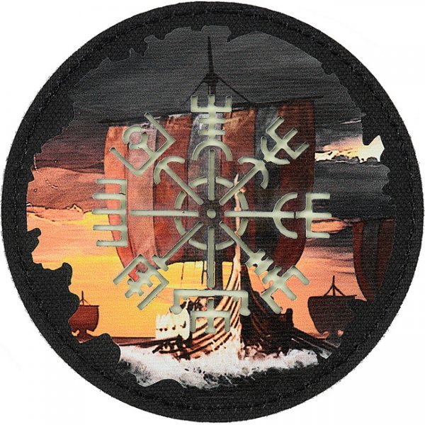 M-Tac Vegvisir Drakkar Round Print Patch - Glow in the Dark