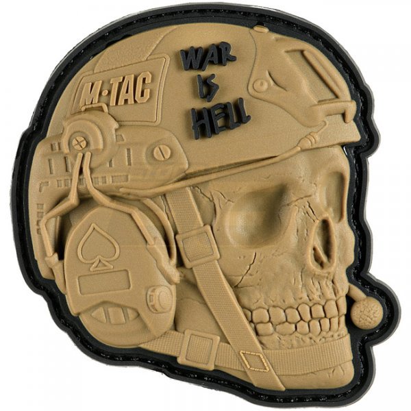 M-Tac War is Hell 3D Rubber Patch - Coyote