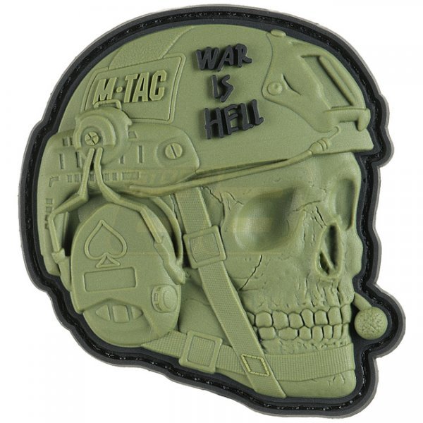 M-Tac War is Hell 3D Rubber Patch - Olive