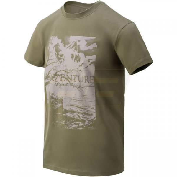 Helikon-Tex T-Shirt Adventure Is Out There - Olive Green - L