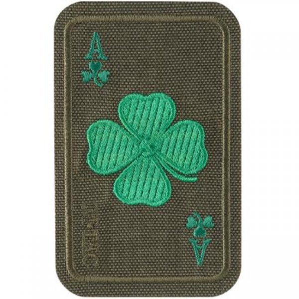 M-Tac Lucky Card Embroidery Patch - Ranger Green