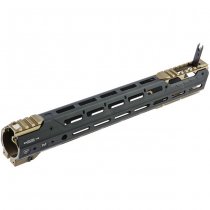 Madbull Strike Industries M4 GBBR / AEG GRIDLOK Handguard 15 Inch Main Body & Sights - Dark Earth