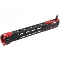 Madbull Strike Industries M4 GBBR / AEG GRIDLOK Handguard 15 Inch Main Body & Sights - Red